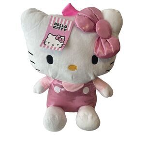 Hello Kitty Plush Backpack Multi-Color 14.5 " Toys Girls Gift School Kids NWT‎